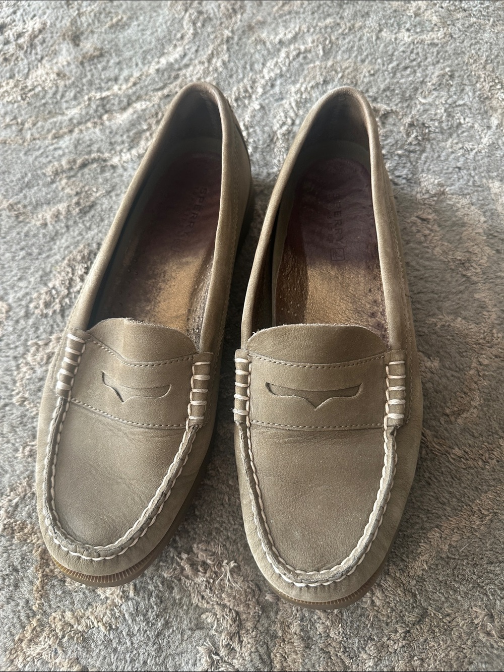 Sperry Women's Taupe Suede Moccasin Loafers